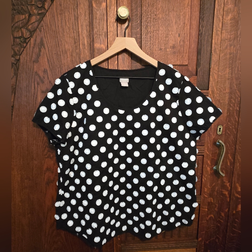 Black and White Polka Dot Blouse